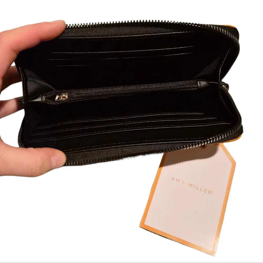 Amy Miller Zip-Around Wallet | Two-Tone | Card Organizer